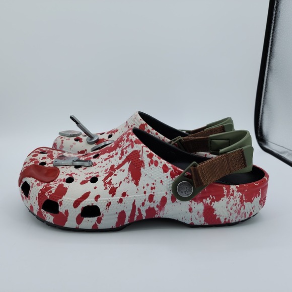 CROCS Friday The 13th Classic Clogs Mens Size 10 Jason Vorhees Movie NEW in Box - Picture 6 of 13